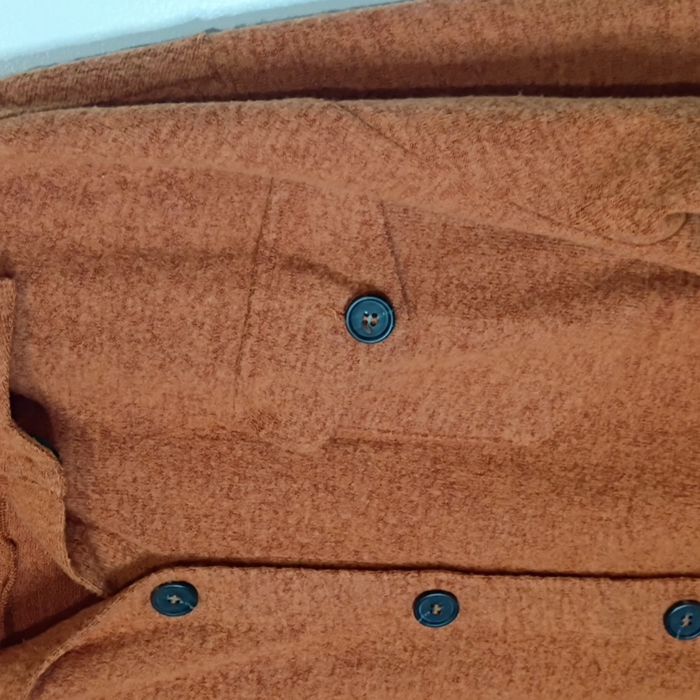Zenena Women’s XL Jacket Cost  Rustic Orange Jacket Button-Up  Pockets - Picture 14 of 14
